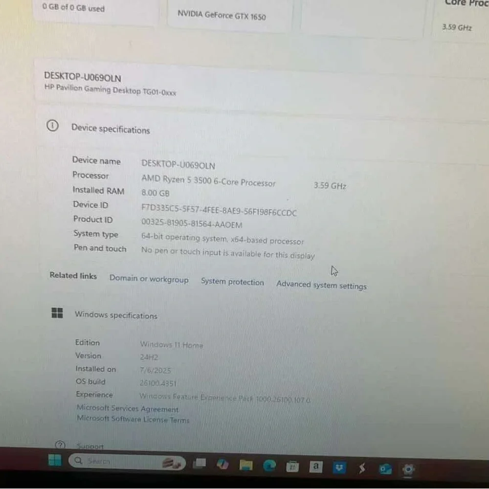 HP Pavilion Gaming Desktop 35000